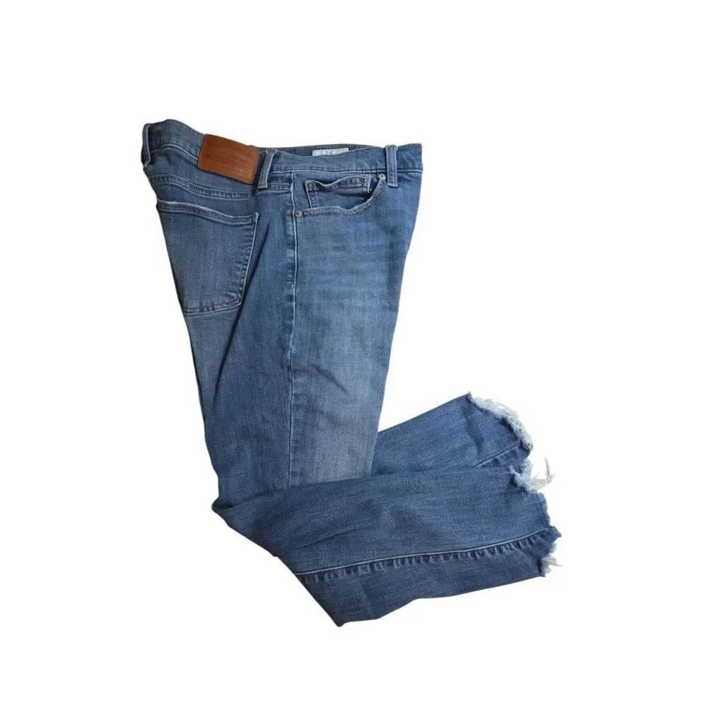 Lucky Brand Mid-Rise Skinny Jeans with Raw Step Fray Hem Size 10 / 30A
